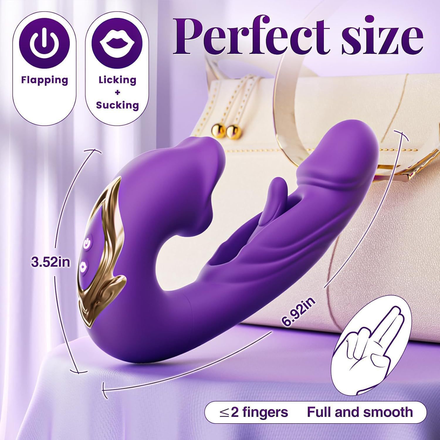 3-in-1 G-Spot Vibrator – Lick, Vibrate & Thrust for Multi-Sensation Comfort