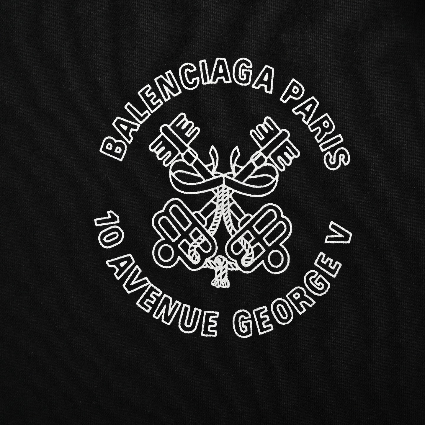 Balenciaga 25ss key badge logo print short sleeve