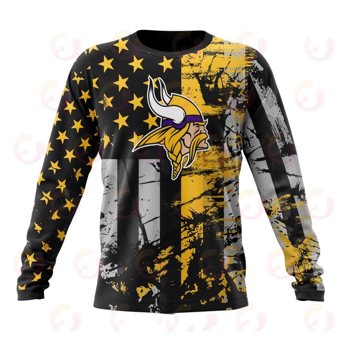 MINNESOTA VIKINGS 3D HOODIE JERSEY FOR AMERICA