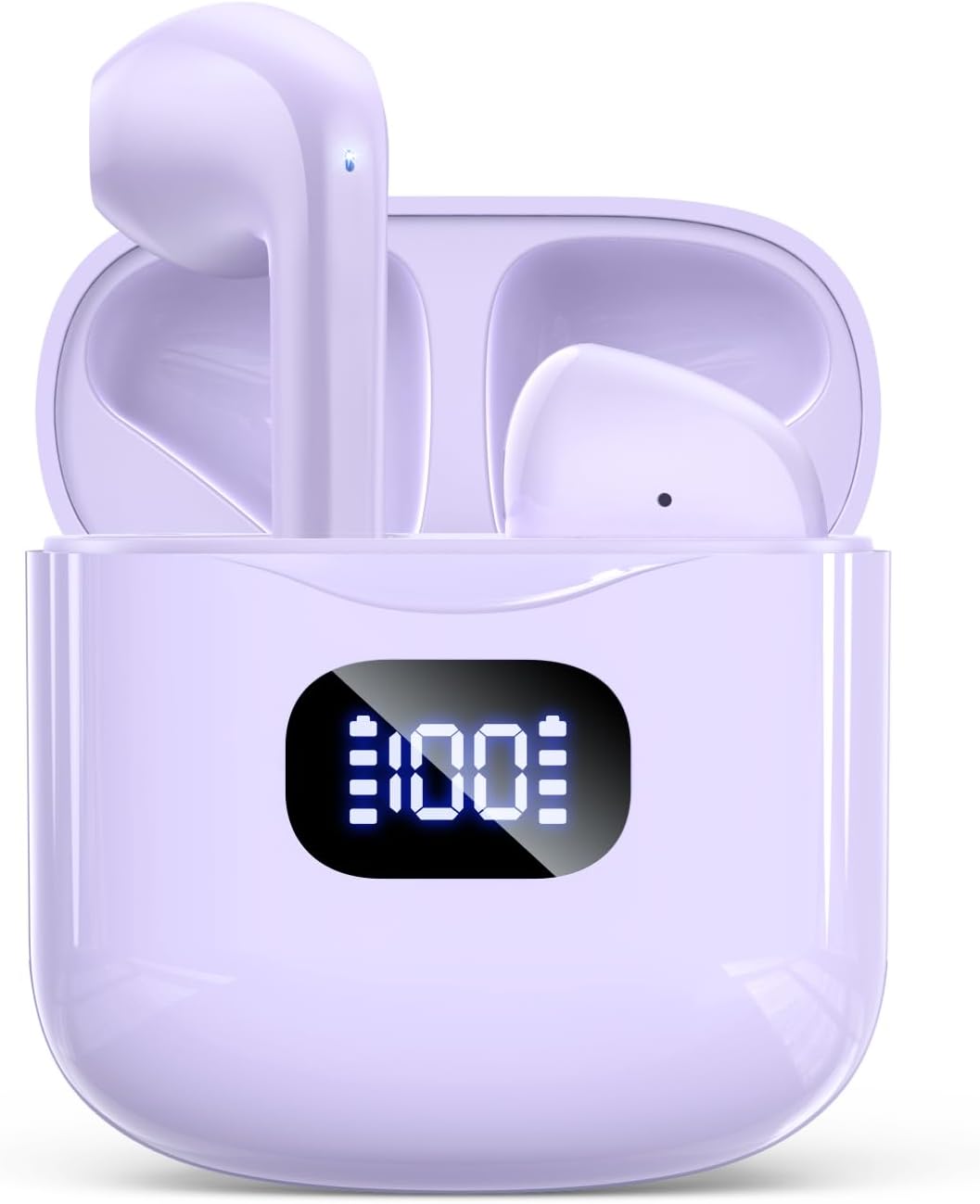 Wireless Earbuds, Bluetooth 5.3 Headphones 40Hrs Playtime with Charging Case, IPX5 Waterproof Stereo in-Ear Earphones with Microphone for iOS Android Cell Phone Sports Workout, Black
