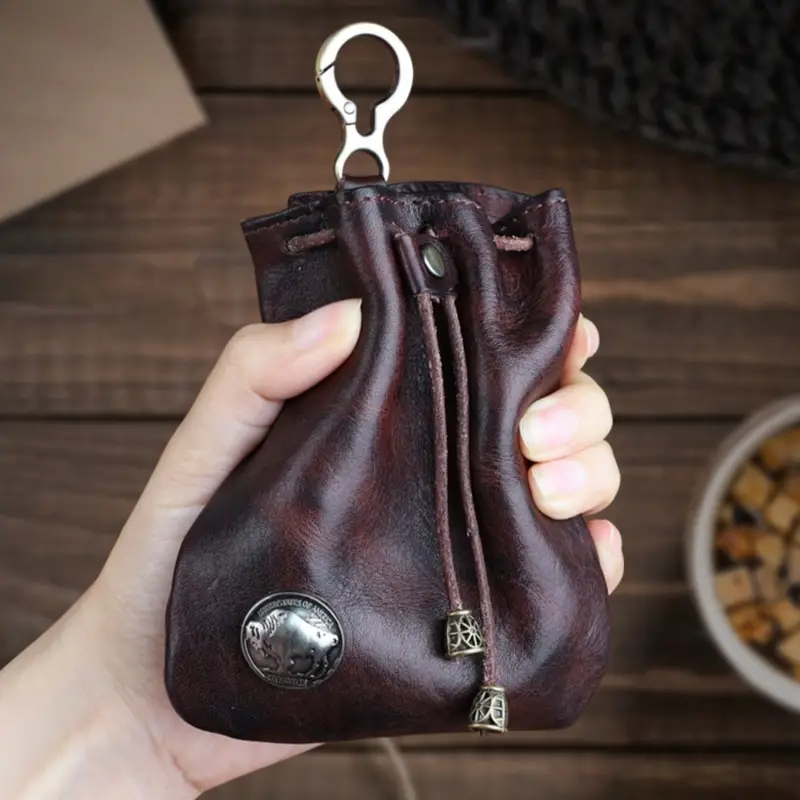 🔥On Sale🔥Viking-Inspired Handmade Leather Coin Purse🐂👛