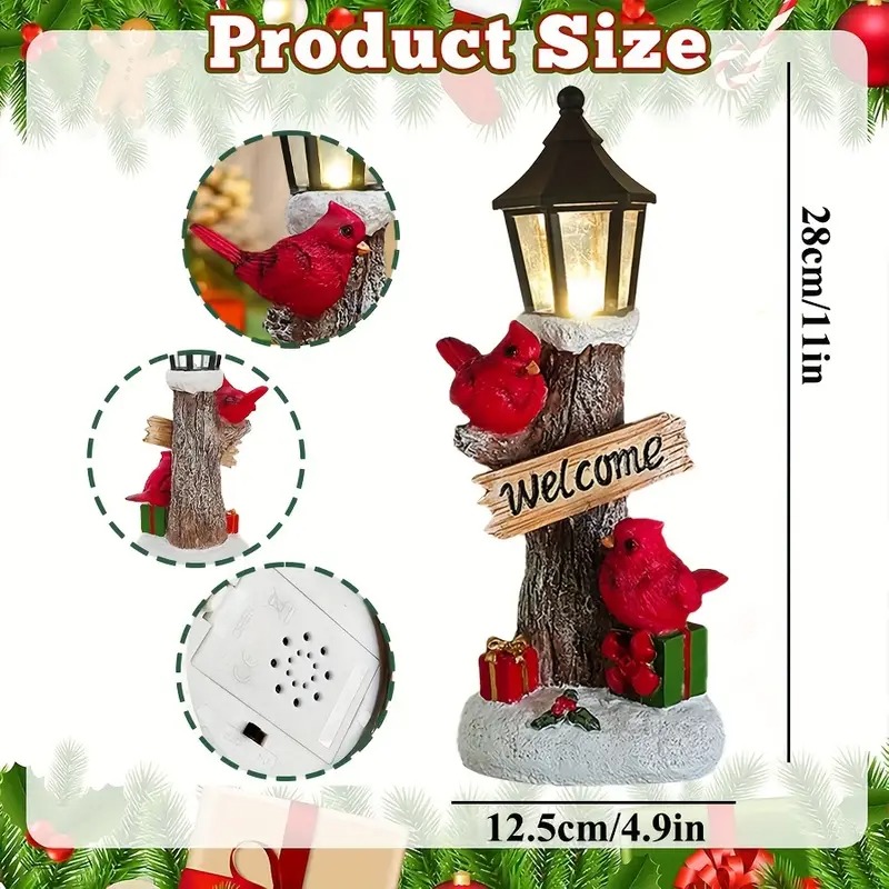 🔥LAST DAY 50% OFF🔥Red Cardinal Christmas Statues with LED Lights