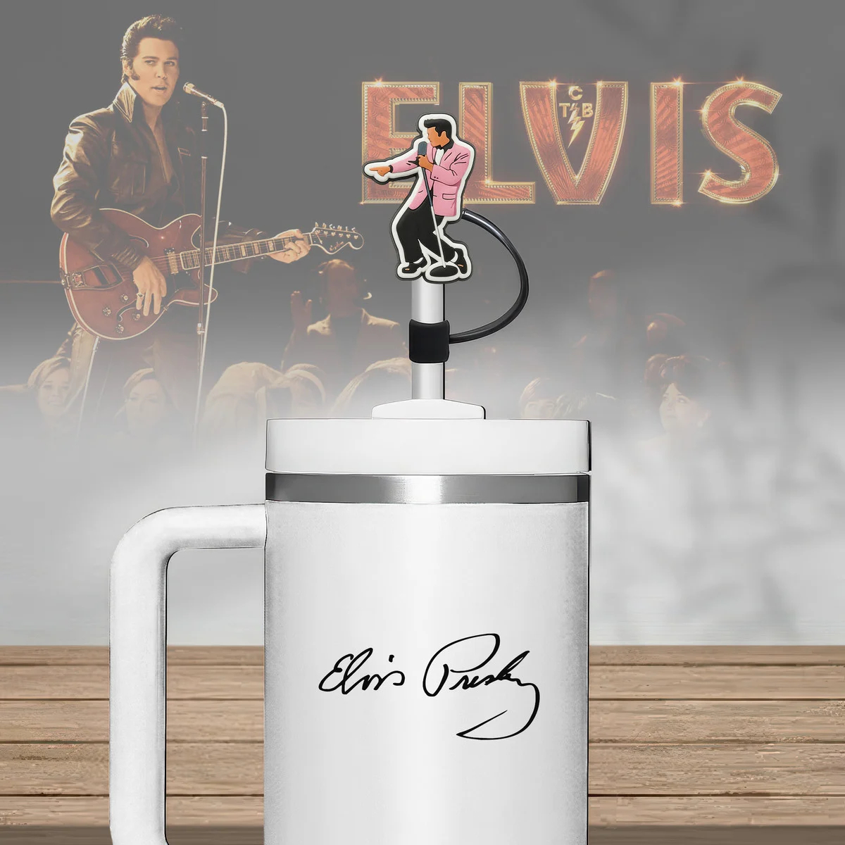 Elvis Presley Premium Straw Toppers
