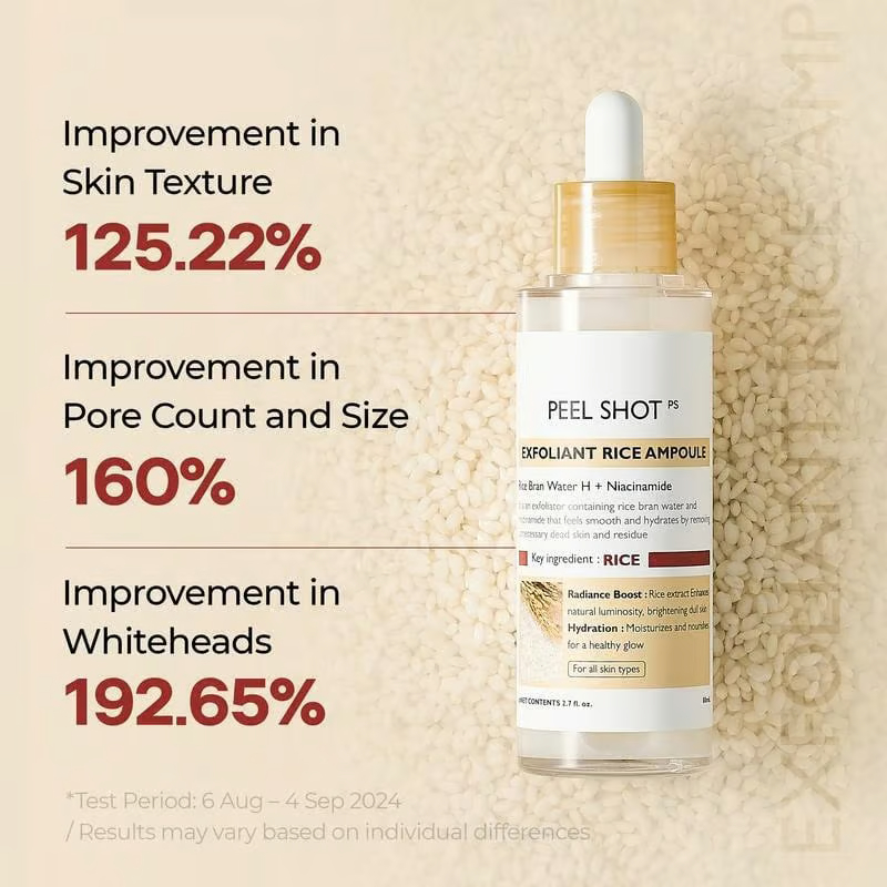 🔥LAST DAY  BUY 1 GET 1 FREE &Peel Shot Glow Rice Ampoule Duo