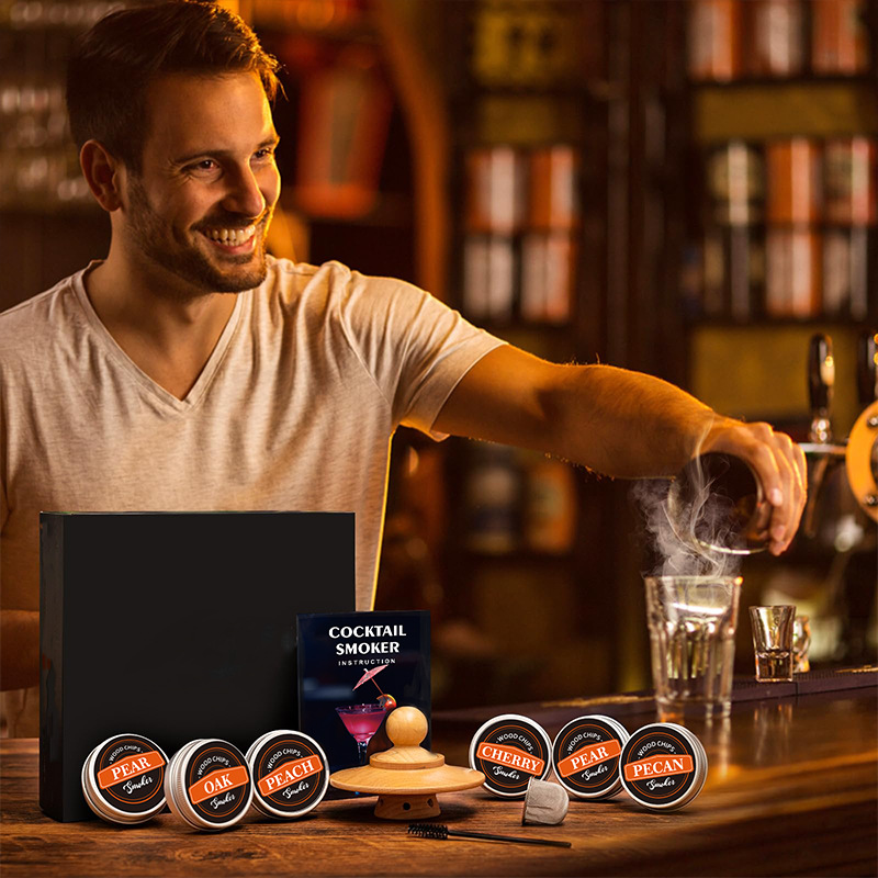 Whiskey Smoker Kit, 6 Flavors of Wood Chips