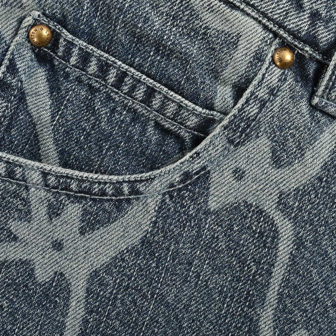 Louis Vuitton 24ss jacquard denim shorts