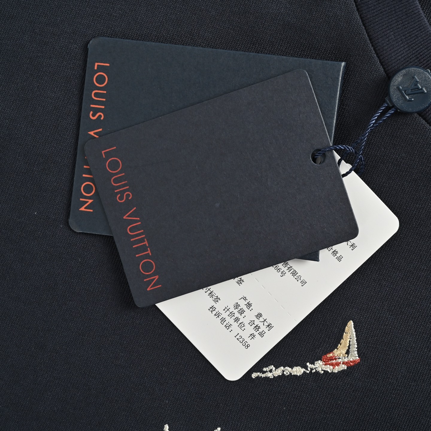 Louis Vuitton 25ss sailboat logo embroidered short sleeve