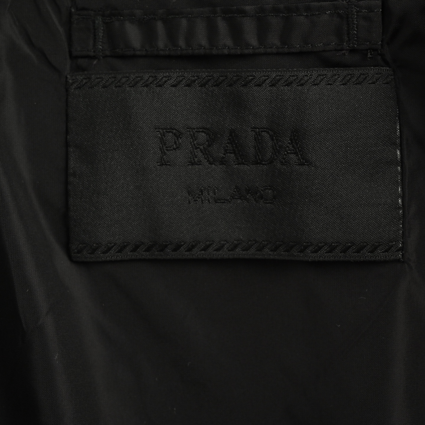 Prada 25Fw triangle patch stand collar jacket