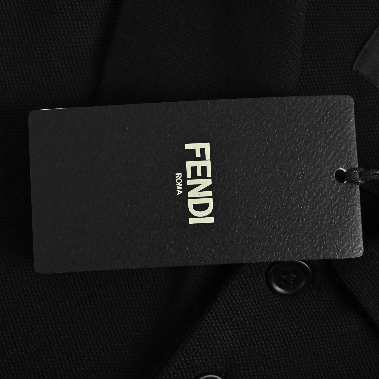 Fendi 25ss gold-stamped FF logo Polo short sleeve