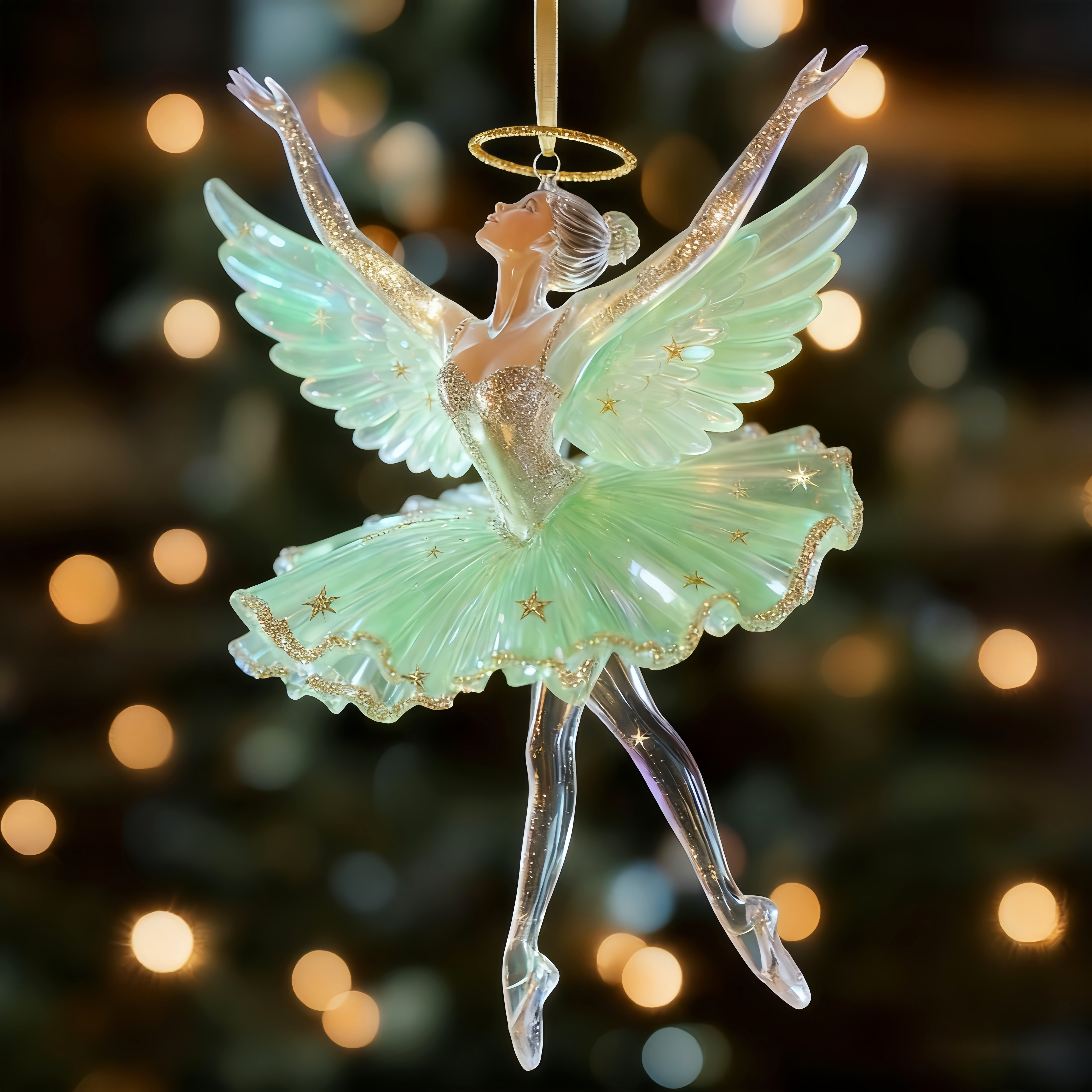 Ballet Dancing Angel Xmas Ornament
