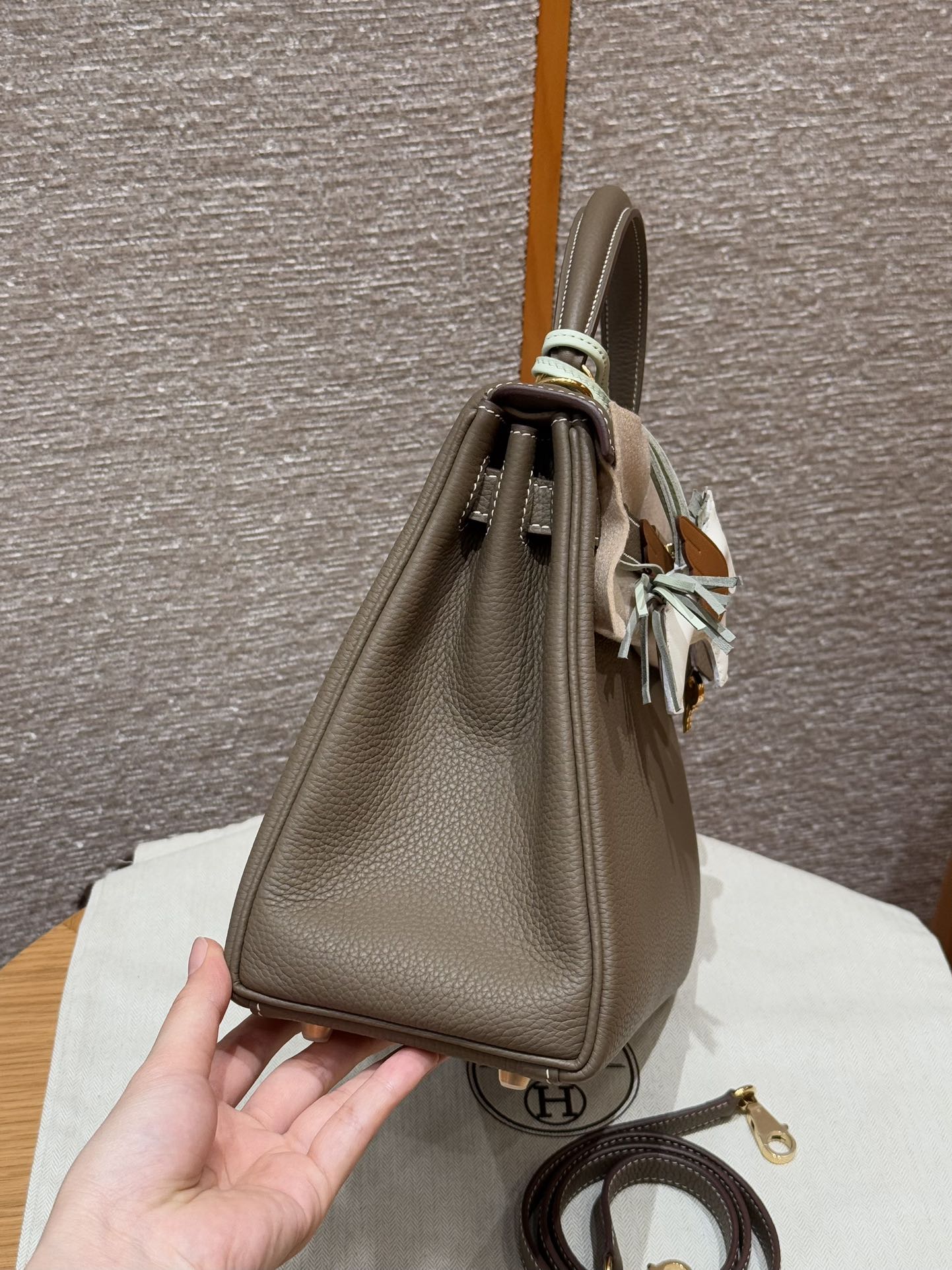 Hermès Kelly 18Etoupe Handbag (Handmade to Order)