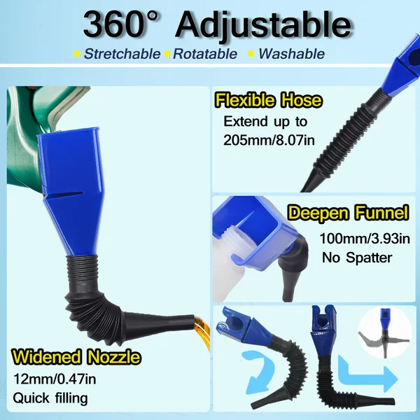 🔥Last Day 50% OFF🔥Portable Adjustable Plastic Fuel Funnel