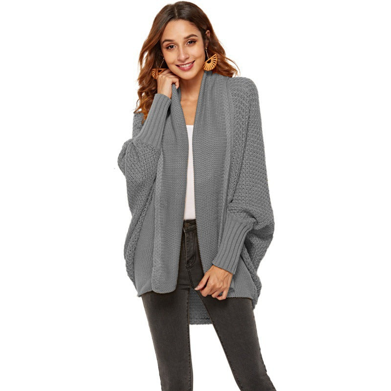 Sweater cardigan large women's coat