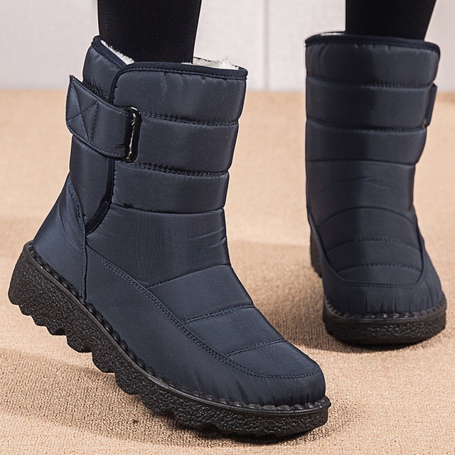 Casual Watarproof Platform Heels Botas Mujer