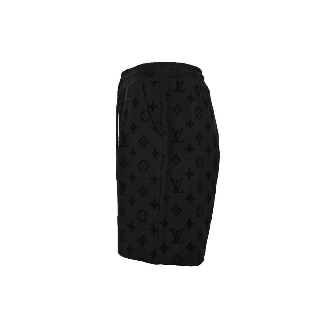 Louis Vuitton 24ss monogram flocked full print logo shorts