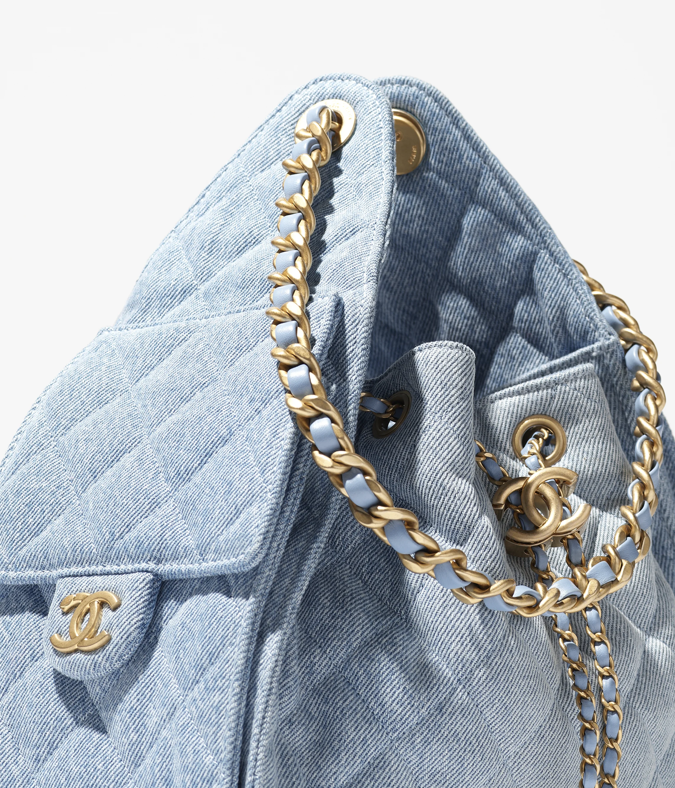 Chanel Small 25 Bag Suede & Gold-Tone Metal Blue AS5293-B20603-U0475