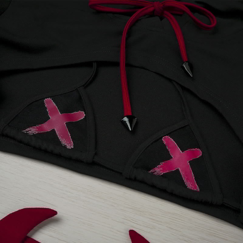 Demon Bikini Hoodie Lingerie Set