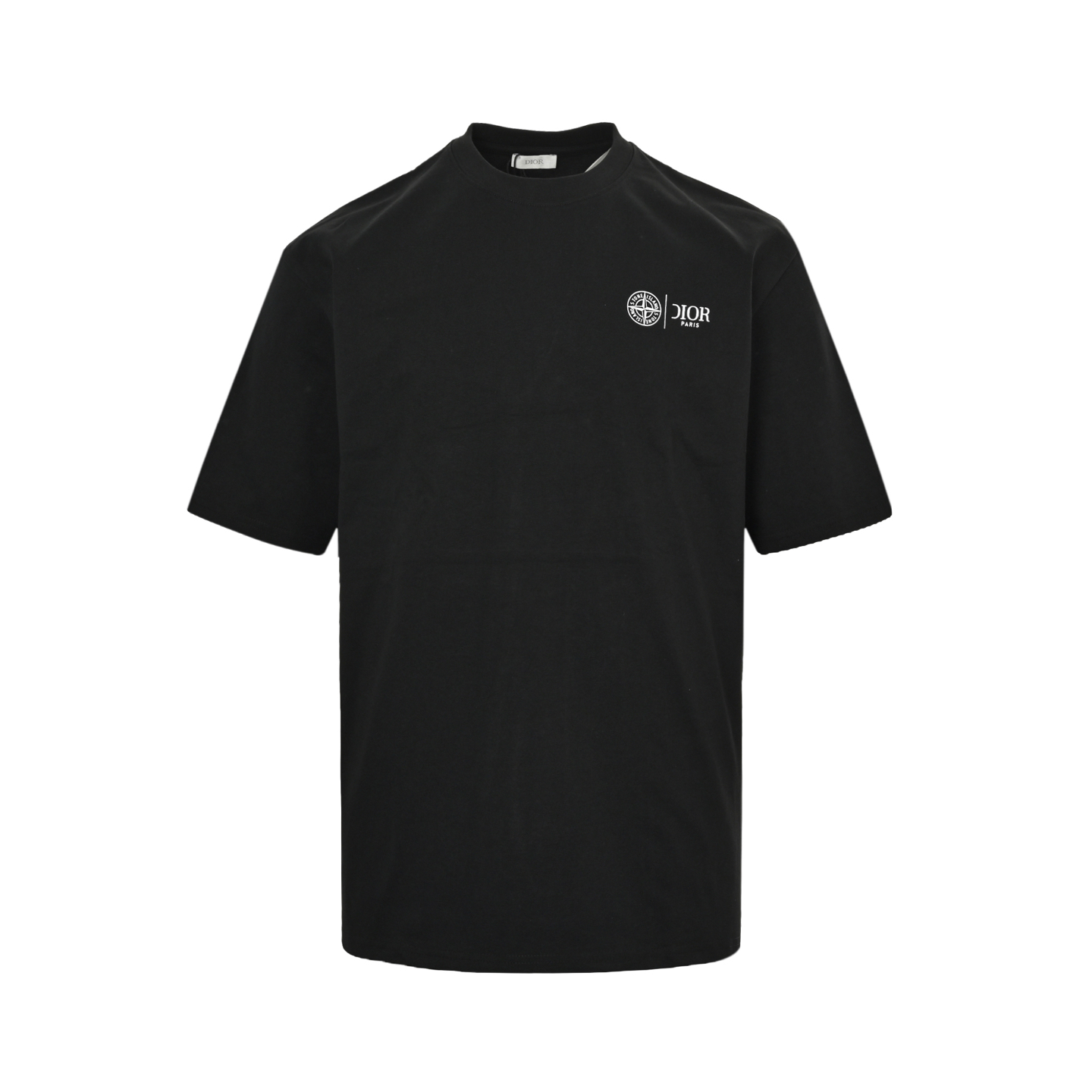 Dior 25ss Stone Island joint front and back crosshair print short sleeves