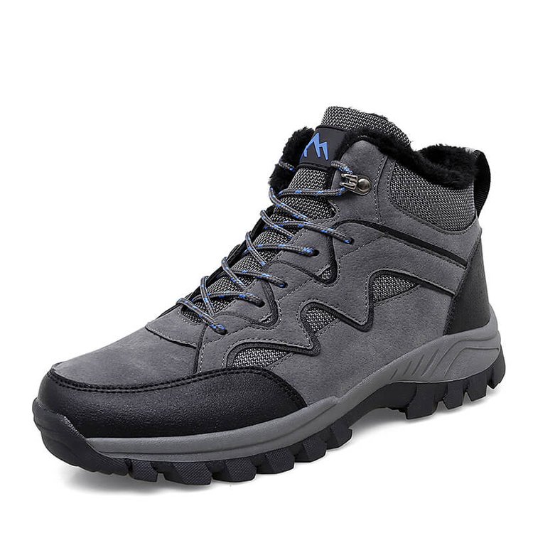 Men's High-Top Plush Outdoor Hiking Shoes