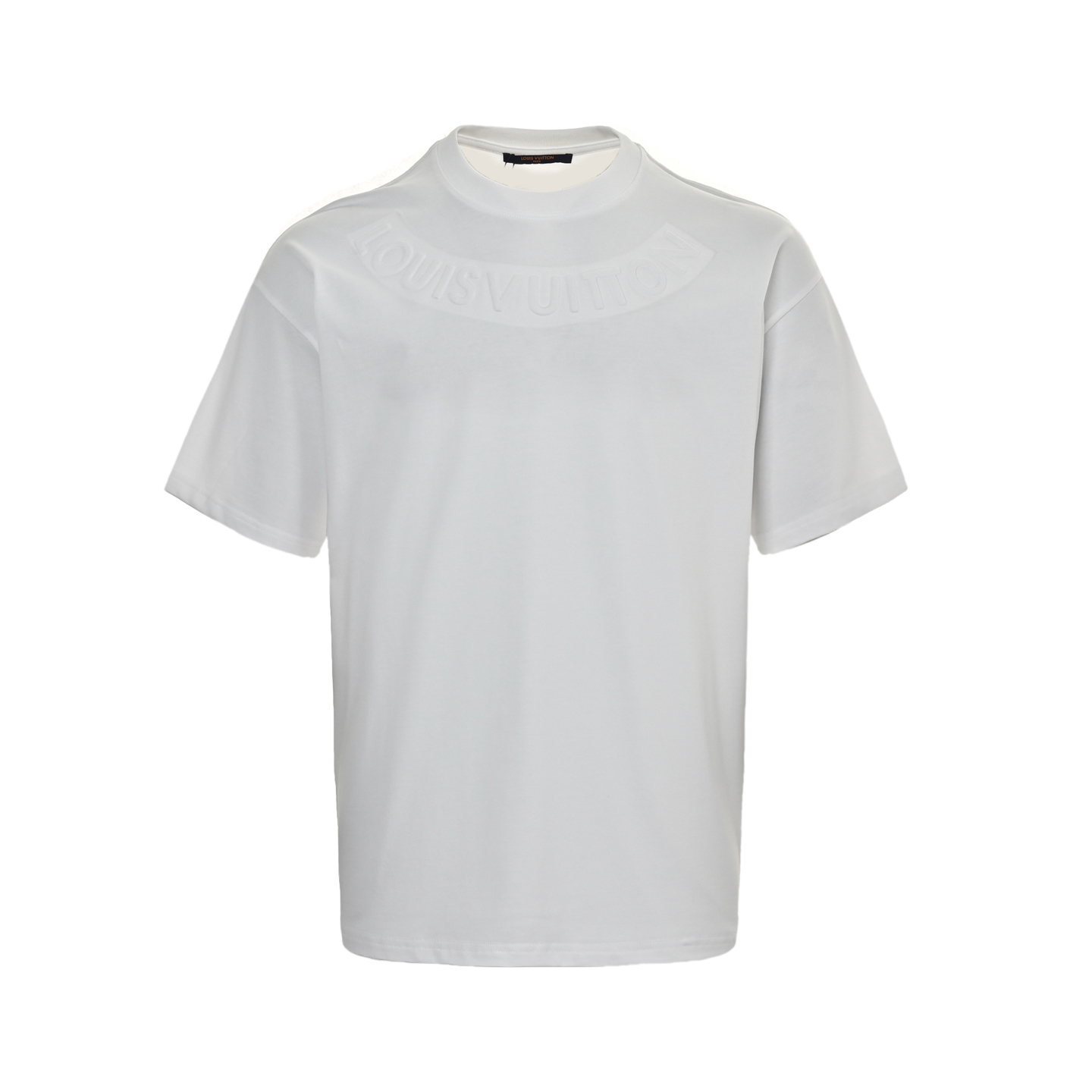 Louis Vuitton Neckline Letter Embossed Short Sleeve