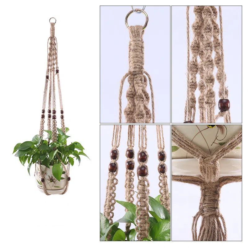 🎍🎍Bohemian style decorative cotton rope hanging basket (handmade)