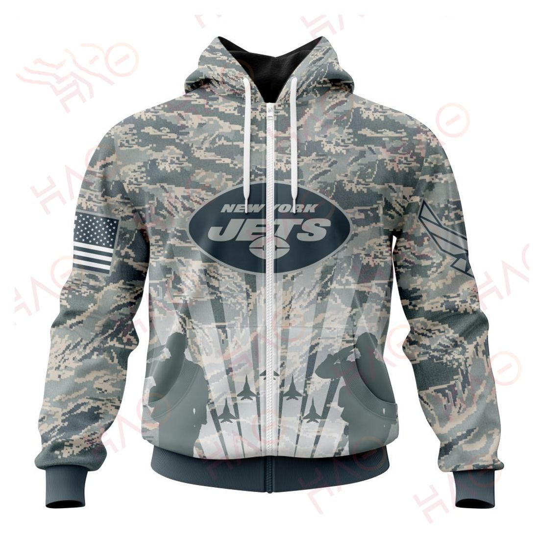 NEW YORK JETS 3D HOODIE US AIR FORCE