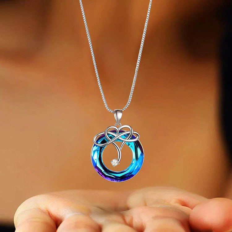 I Love you to Infinity and Beyond Crystal Infinity Necklace