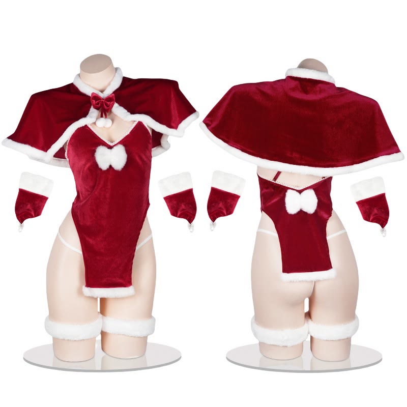Sexy Cloak Bow Lingerie Dress Set