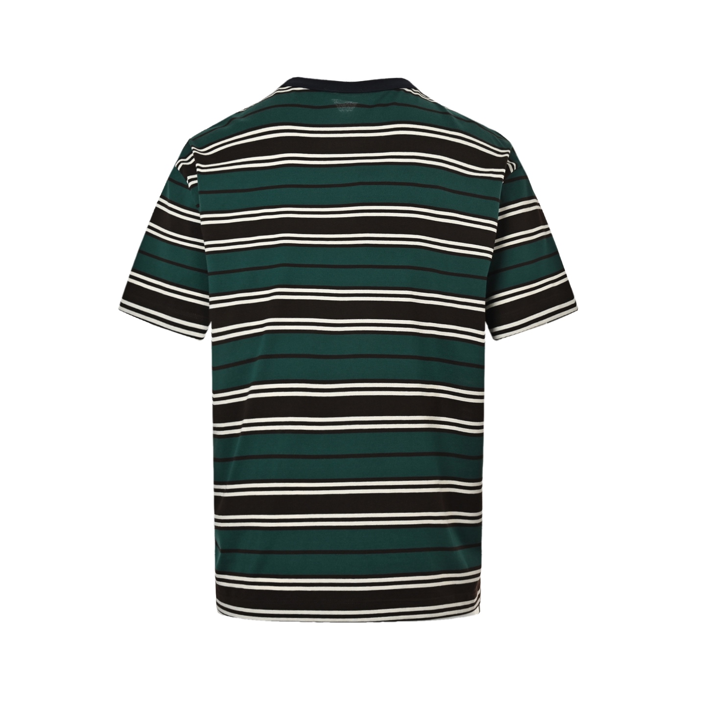 Prada Letter patch embroidered striped contrast short sleeves