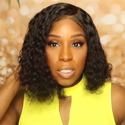NEW Curly Hair Wig for Black Women (12inch with 180% density)