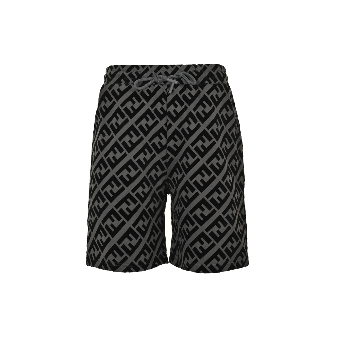 Fendi 24ss FF flocked twill lettering shorts