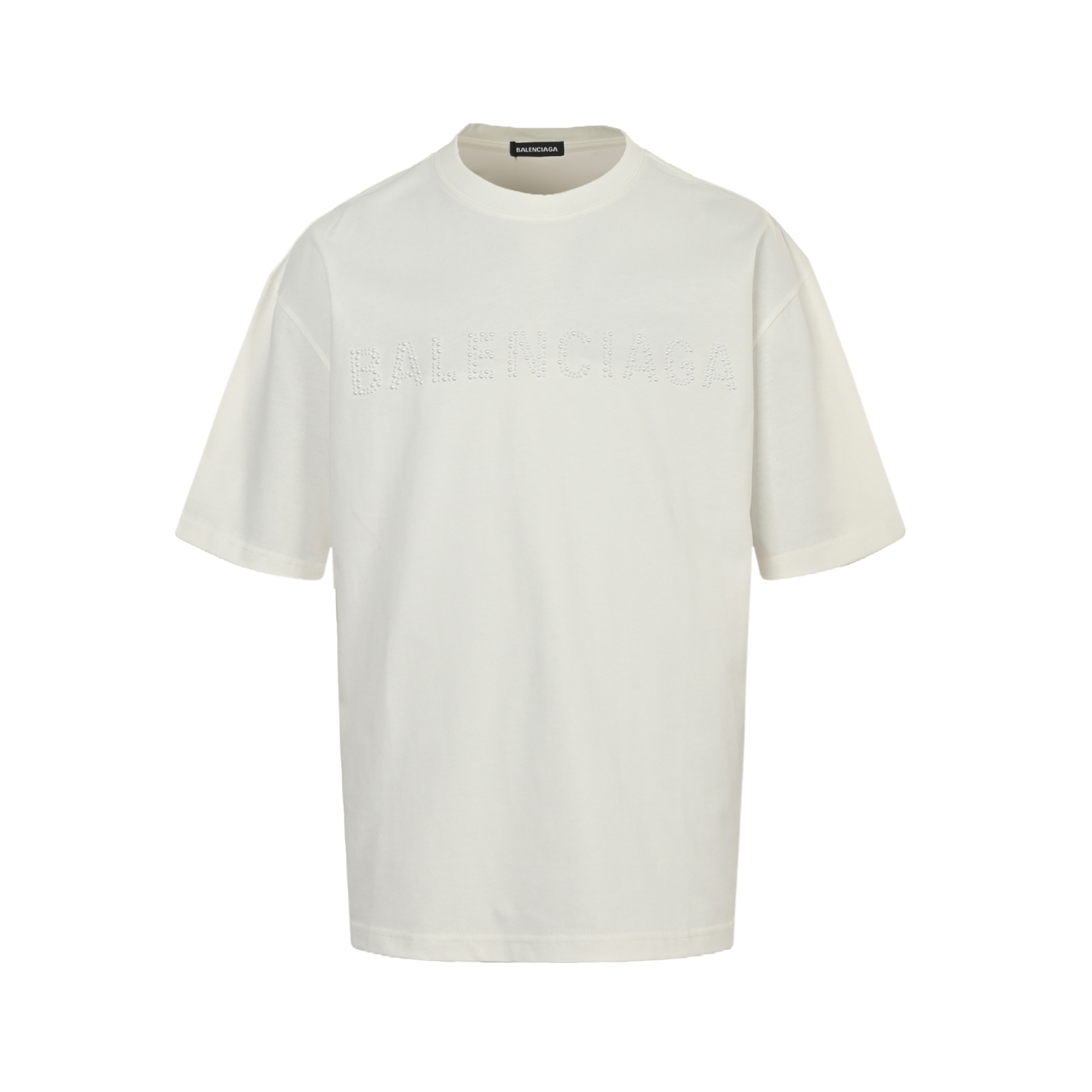Balenciaga 25ss pearl letter short sleeve