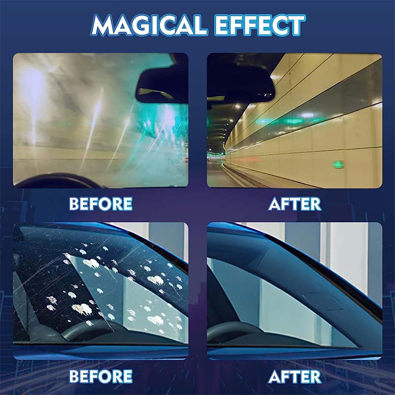 (🔥Last Day Promotion-SAVE 50% OFF)2023 New Upgrade Car Glass Oil Film Cleaner With Free Sponge ♻Safety and Long-term Protection♻ -BUY 2 GET 1 FREE!