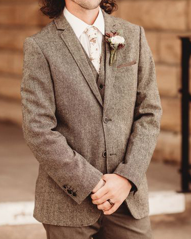 Men's Solid Color Fashion Western Casual Long Sleeve Jacket Blazer