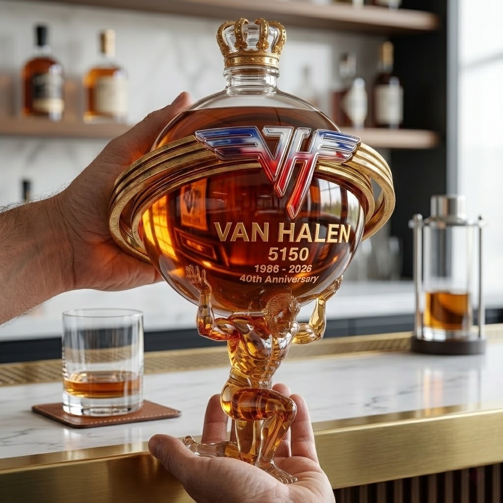 Van Halen 5150 40th Anniversary Atlas 3D Sculpted Collector's Edition Bottle