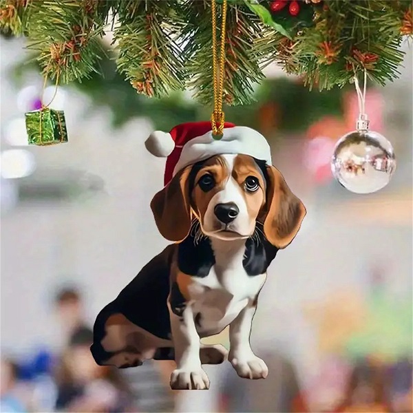 🎄Christmas Issue - 🎁For Animal Lovers -🐶 Cute Dog Pendant with Christmas Hat