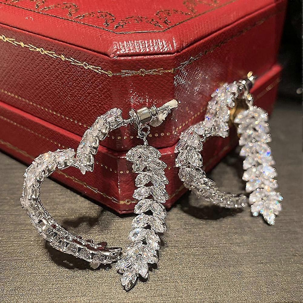 💎💎Super sparkling heart earrings front and back two wear light luxury versatile earrings