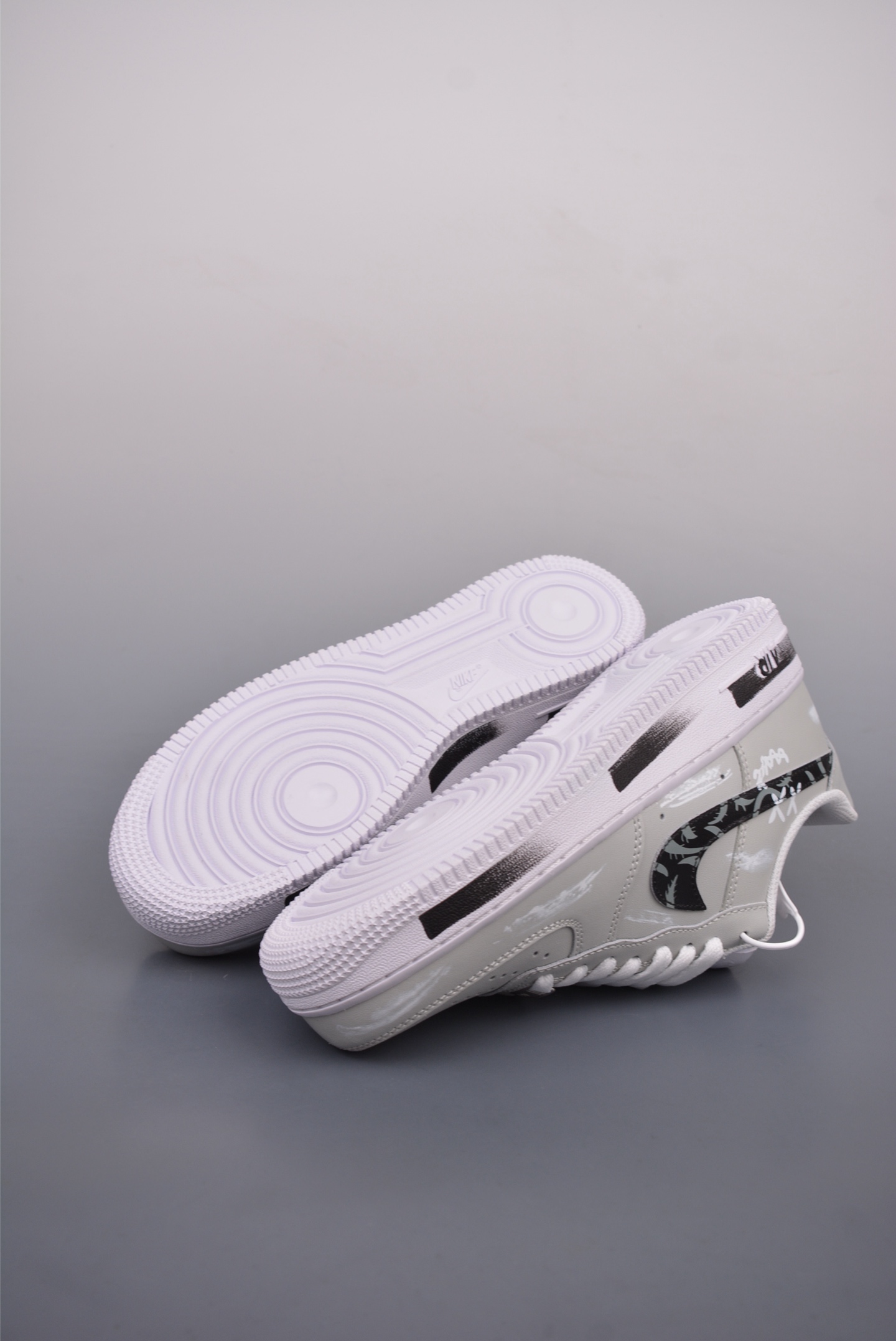 Nike Air Force 1'07 Low Graffiti Grey, White and Black CW2288-111