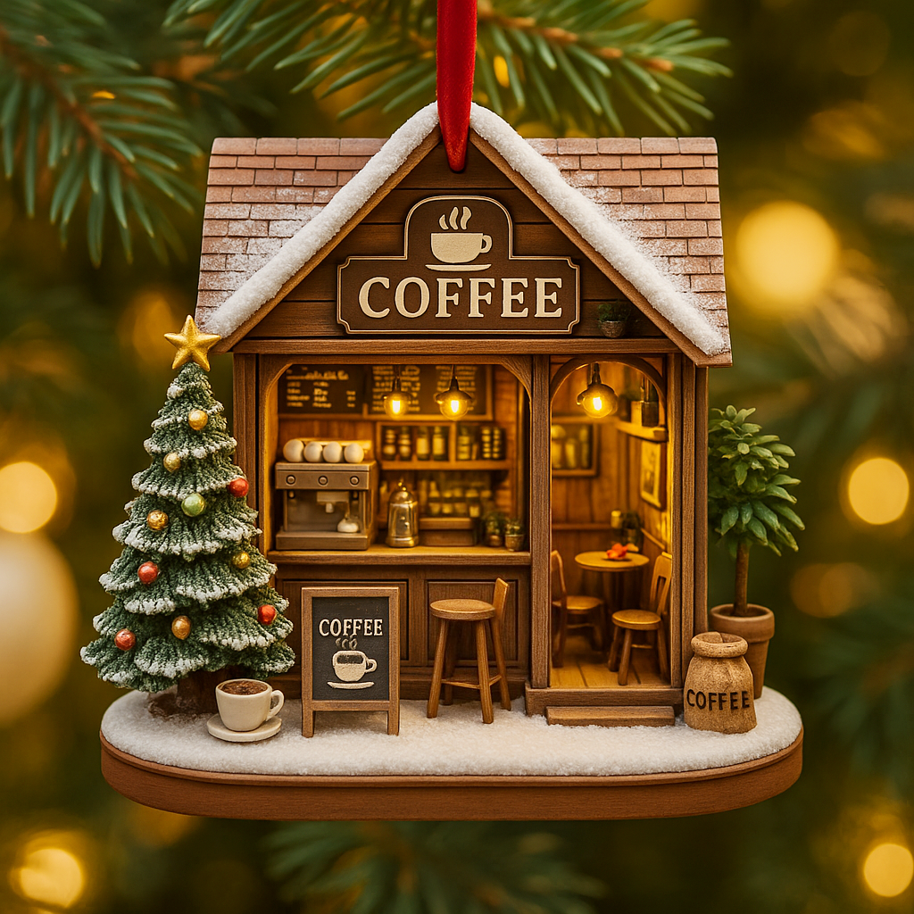 Coffee Shop Christmas Decorations