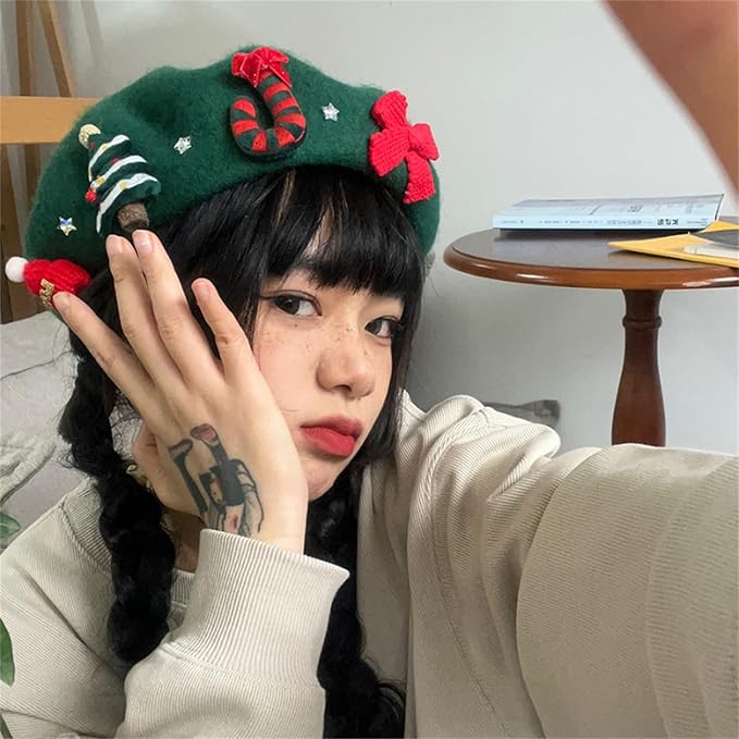 🎅🎅Cute Christmas Element Beret