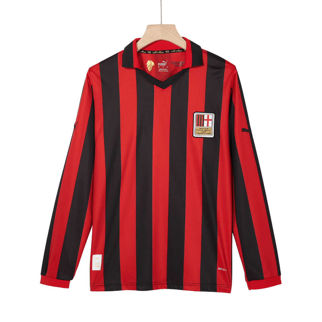 AC Milan Retro Long Sleeve Football Shirt, 125th Anniversary 2024/25