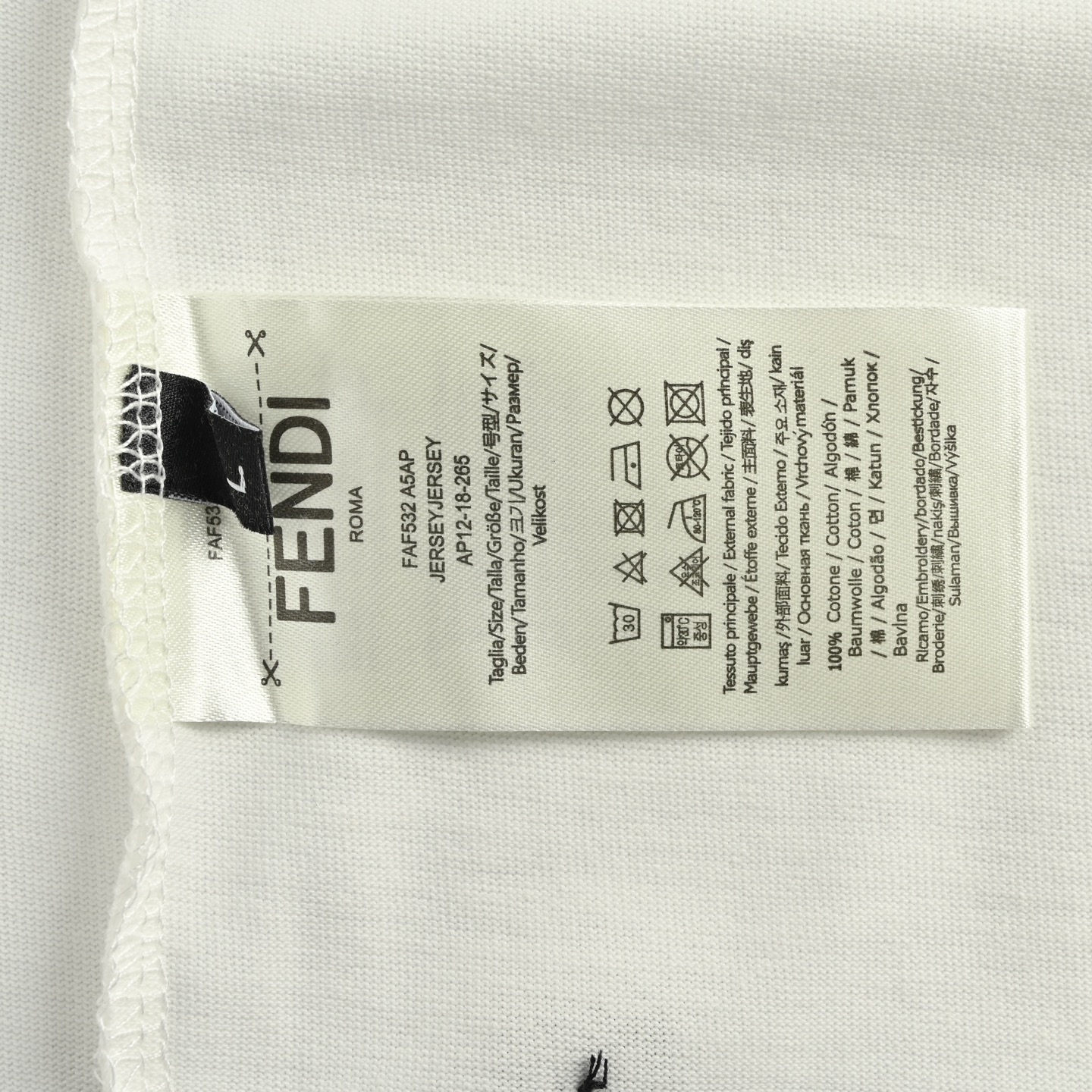 Fendi 25ss pocket zipper lettering logo short sleeve