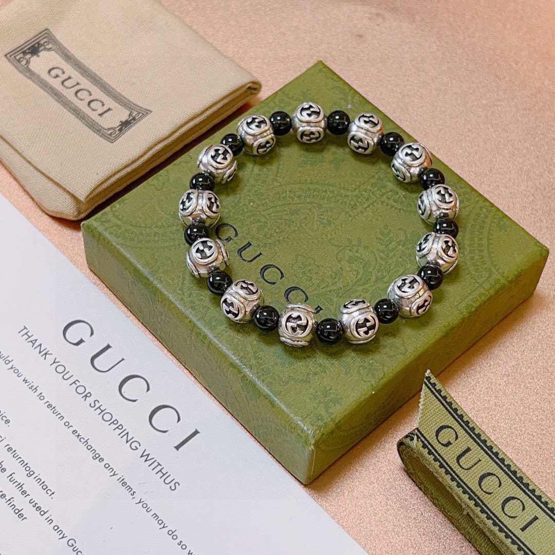 Gucci Black Onyx Vintage Bracelet