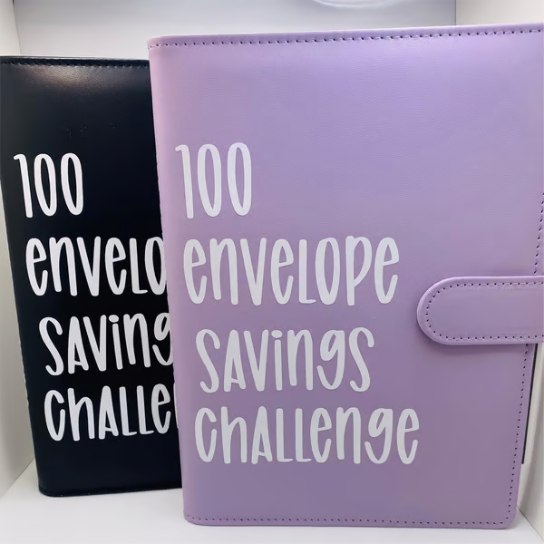 100 Envelope Challenge Binder Set-- A5 Money Saver Budget Binder Book with Cash Envelopes and SAVING CHALLENGE TRACKER