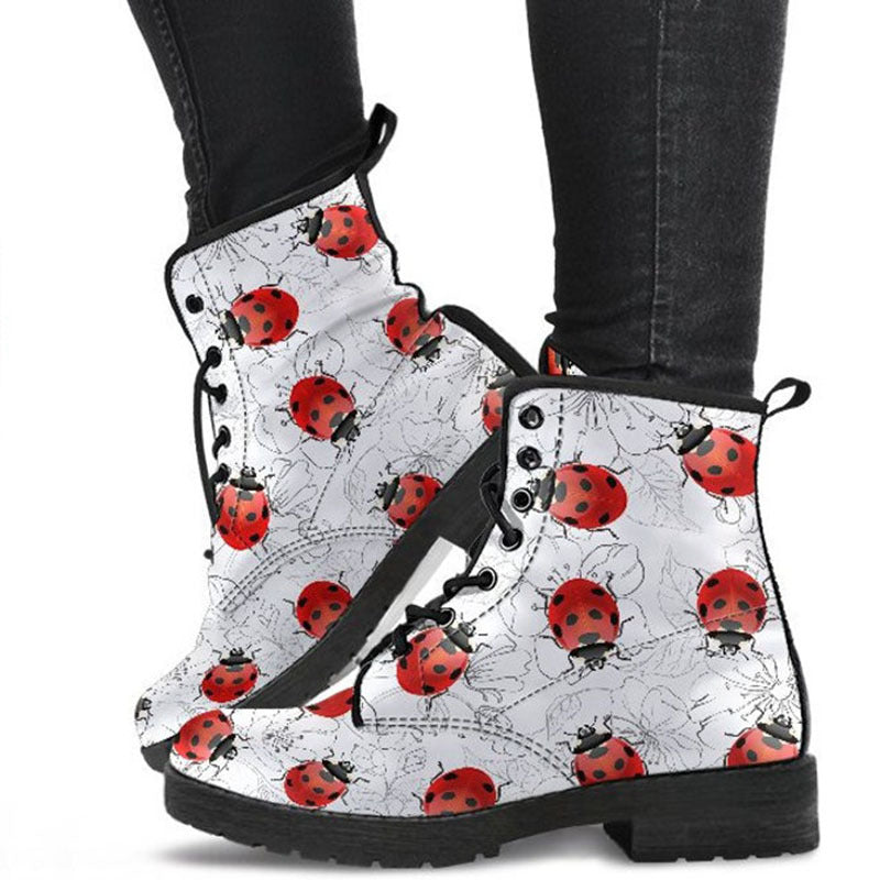 Digital Printing Women's High-top Motorcycle Boots