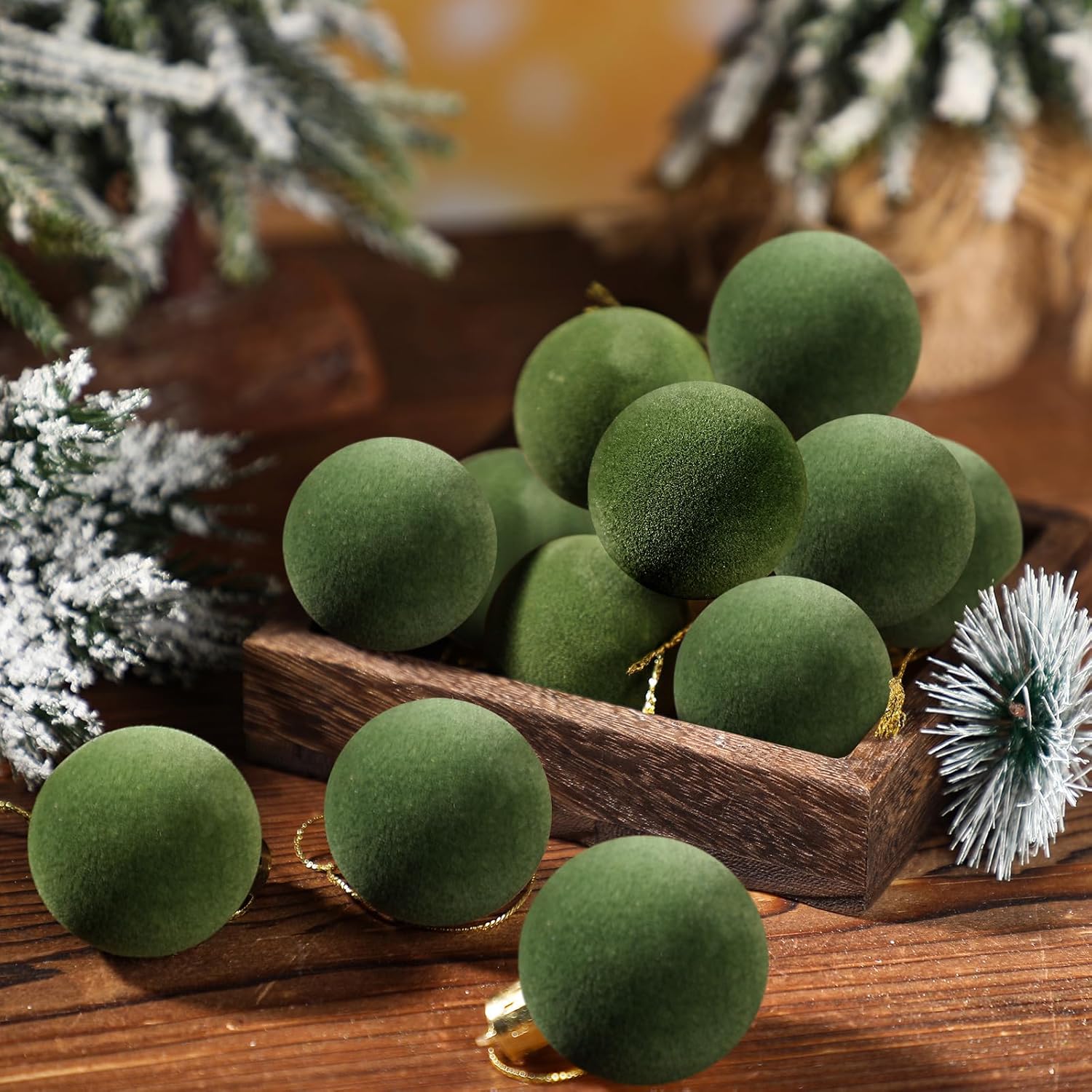 On Sale🔥Set of 15 pcs Velvet Christmas Balls Ornaments