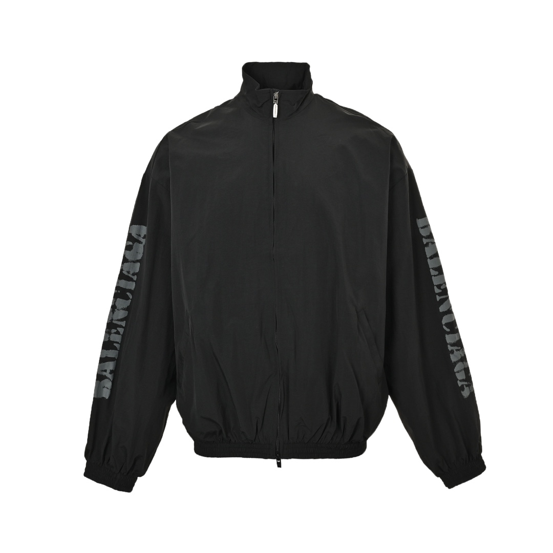 Balenciaga 24Fw fuzzy letter print windbreaker jacket