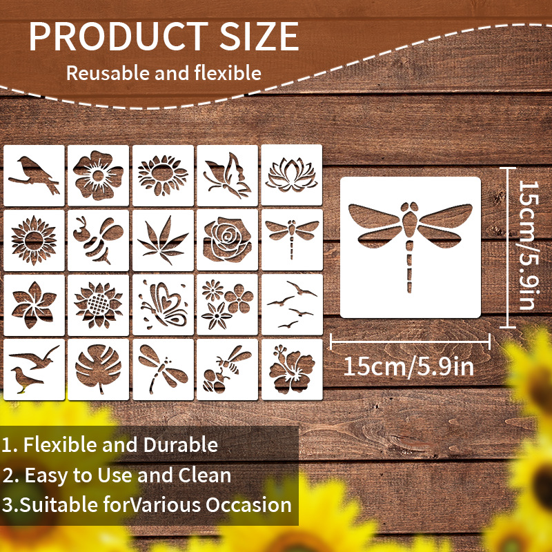 🔥Last Day 60% OFF🔥Blooming Flowers Stencil Kit - DIY decor📦BUY 2 SETS GET FREE SHIPPING NOW