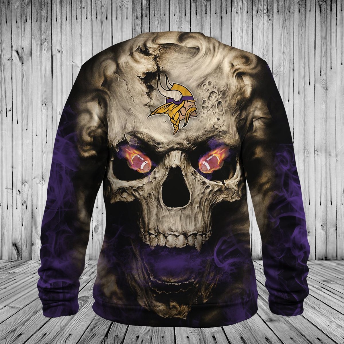 VIKINGS  3D HOODIE SKULL23
