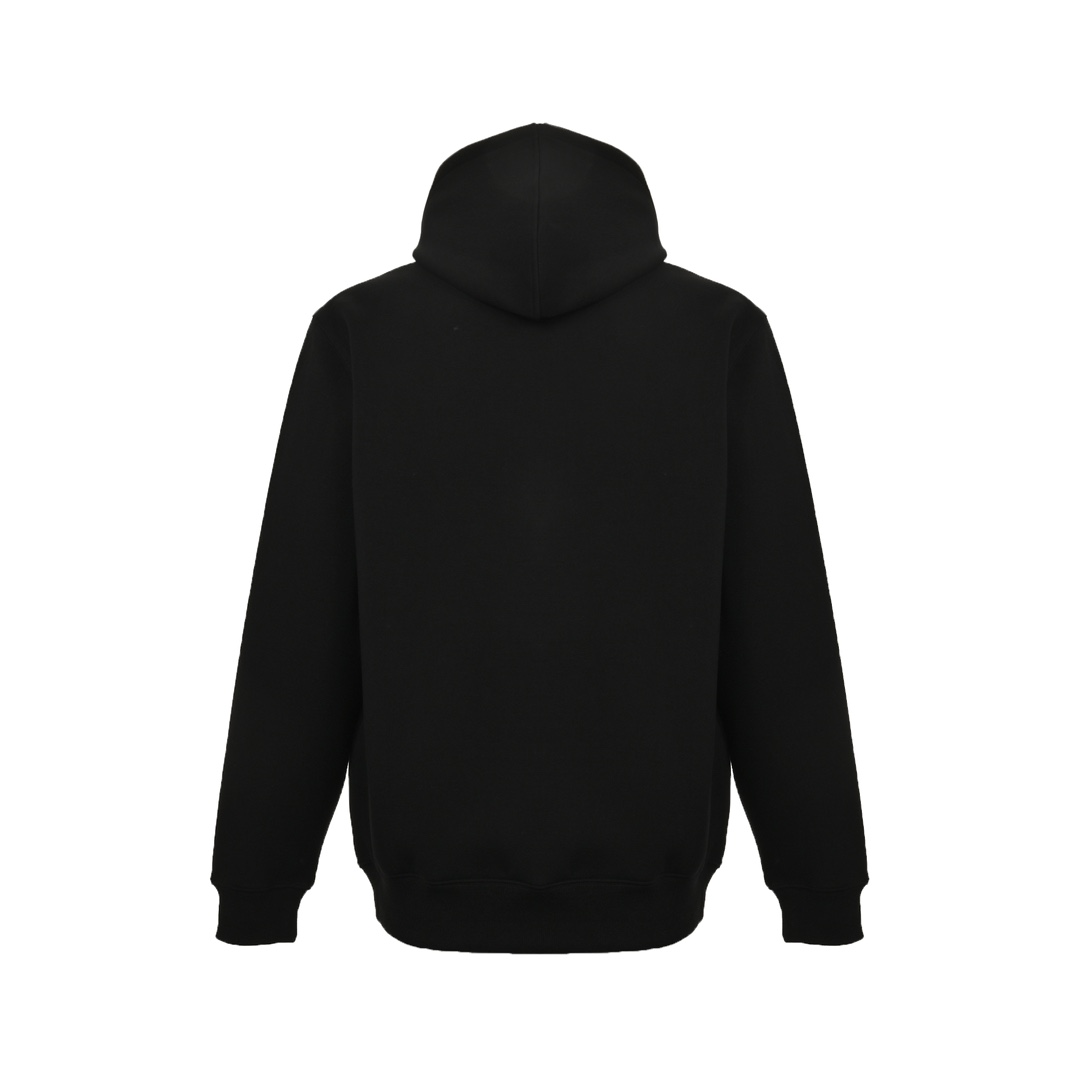 Gucci 24Fw small logo space cotton composite knitted hooded sweatshirt